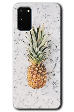 Galaxy S20 Kılıf HD Desen Baskılı Arka Kapak - Ananas 