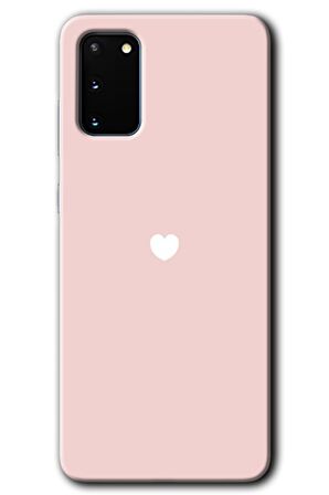 Galaxy S20 Kılıf HD Desen Baskılı Arka Kapak - Sade Kalp 