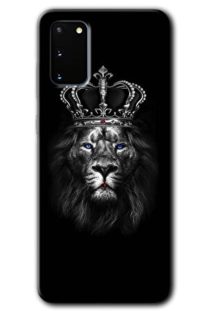 Galaxy S20 Kılıf HD Desen Baskılı Arka Kapak - King Lion 