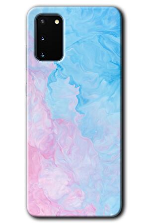 Galaxy S20 Kılıf HD Desen Baskılı Arka Kapak - Blue Art 