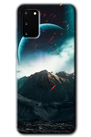 Galaxy S20 Kılıf HD Desen Baskılı Arka Kapak - Uzay Gökyüzü 
