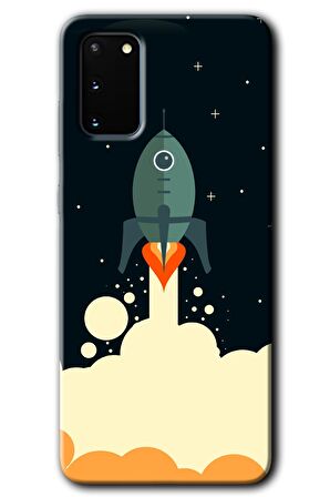Galaxy S20 Kılıf HD Desen Baskılı Arka Kapak - Space Smoke 