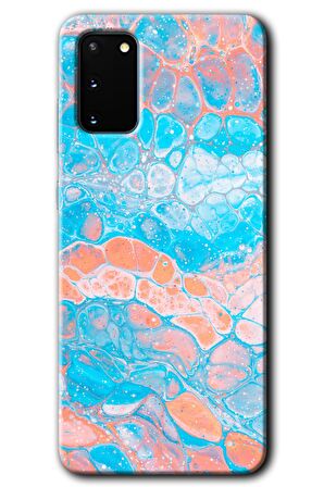 Galaxy S20 Kılıf HD Desen Baskılı Arka Kapak - Bubbles 1 