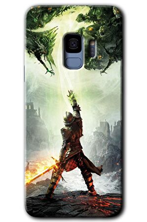 Galaxy S9 Kılıf HD Desen Baskılı Arka Kapak - Dragon Hunter 