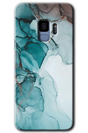 Galaxy S9 Kılıf HD Desen Baskılı Arka Kapak - Buzul Mermer 