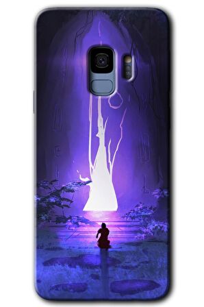 Galaxy S9 Kılıf HD Desen Baskılı Arka Kapak - Wanderer Silhouette 