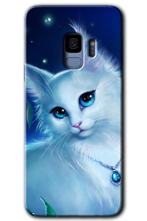 Galaxy S9 Kılıf HD Desen Baskılı Arka Kapak - Cat Glance 