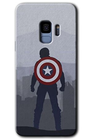 Galaxy S9 Kılıf HD Desen Baskılı Arka Kapak - Captain Avenger 
