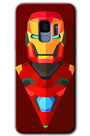 Galaxy S9 Kılıf HD Desen Baskılı Arka Kapak - İron Man Çizim 