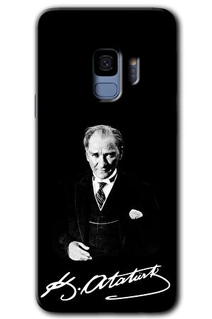 Galaxy S9 Kılıf HD Desen Baskılı Arka Kapak - Atatürk İmza 