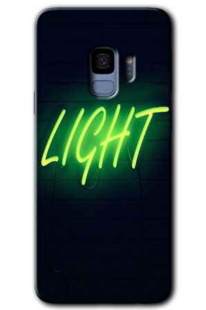 Galaxy S9 Kılıf HD Desen Baskılı Arka Kapak - Neon İnscription 