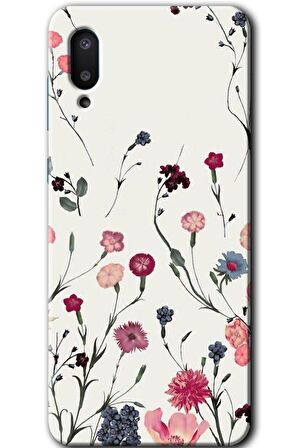 Galaxy A02 Kılıf HD Desen Baskılı Arka Kapak - Mat Çiçek 