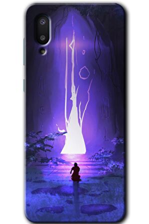 Galaxy A02 Kılıf HD Desen Baskılı Arka Kapak - Wanderer Silhouette 
