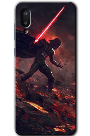Galaxy A02 Kılıf HD Desen Baskılı Arka Kapak - Darh Vader Wars 