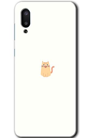 Galaxy A02 Kılıf HD Desen Baskılı Arka Kapak - Cat Minimalism 