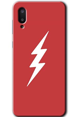 Galaxy A02 Kılıf HD Desen Baskılı Arka Kapak - Flash Logo 