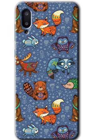 Galaxy A02 Kılıf HD Desen Baskılı Arka Kapak - Animals Funny 