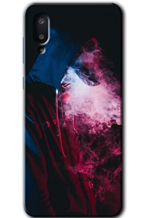 Galaxy A02 Kılıf HD Desen Baskılı Arka Kapak - Smoke-Man 