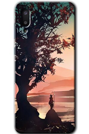 Galaxy A02 Kılıf HD Desen Baskılı Arka Kapak - Yalnız Savaşcı 