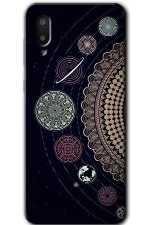 Galaxy A02 Kılıf HD Desen Baskılı Arka Kapak - Gezegen Döngüsü 