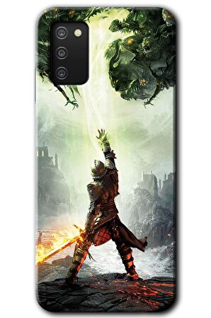 Galaxy A02s Kılıf HD Desen Baskılı Arka Kapak - Dragon Hunter 