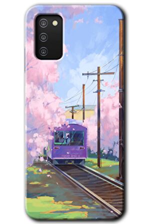 Galaxy A02s Kılıf HD Desen Baskılı Arka Kapak - Rails Paint 