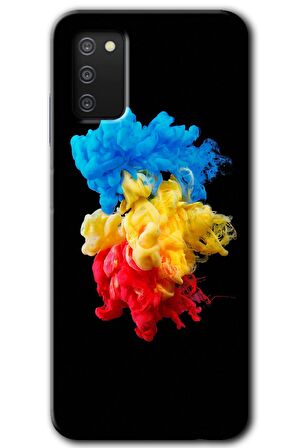Galaxy A02s Kılıf HD Desen Baskılı Arka Kapak - Black 1 