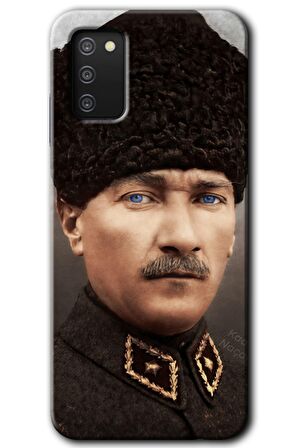 Galaxy A02s Kılıf HD Desen Baskılı Arka Kapak - Başkomutan Atatürk 