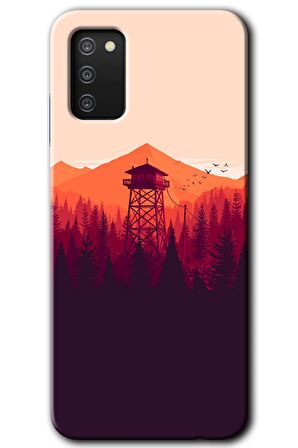 Galaxy A02s Kılıf HD Desen Baskılı Arka Kapak - Gözlem Kulesi 