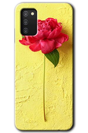 Galaxy A02s Kılıf HD Desen Baskılı Arka Kapak - Kırmızı Gül 
