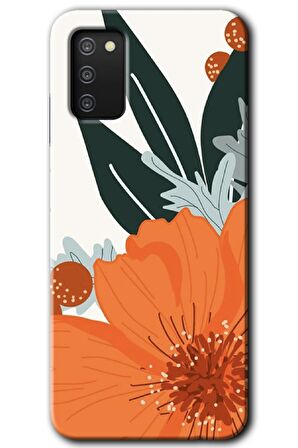 Galaxy A02s Kılıf HD Desen Baskılı Arka Kapak - Portakal Çiçeği 