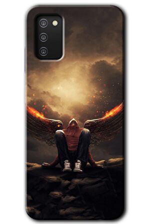 Galaxy A02s Kılıf HD Desen Baskılı Arka Kapak - Wings of Power 