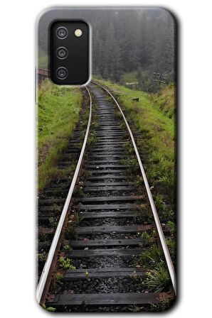 Galaxy A02s Kılıf HD Desen Baskılı Arka Kapak - Tren Yolu 
