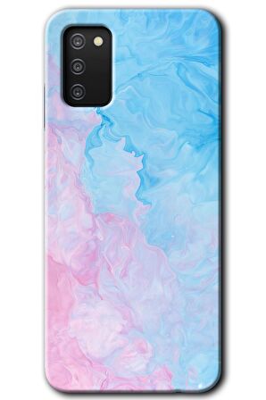 Galaxy A02s Kılıf HD Desen Baskılı Arka Kapak - Blue Art 