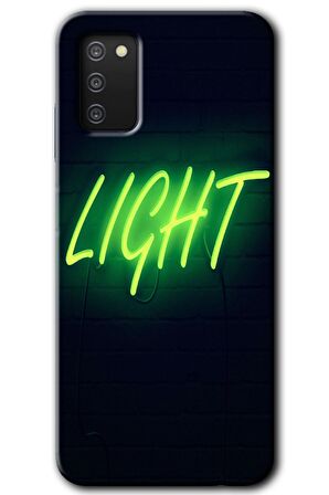 Galaxy A02s Kılıf HD Desen Baskılı Arka Kapak - Neon İnscription 