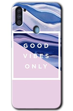 Galaxy A11 Kılıf HD Desen Baskılı Arka Kapak - Good Vibes 