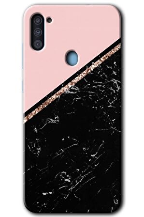 Galaxy A11 Kılıf HD Desen Baskılı Arka Kapak - Yarım Mermer 