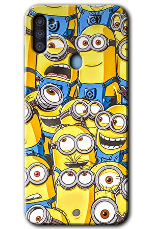 Galaxy A11 Kılıf HD Desen Baskılı Arka Kapak - Minion Ordusu 