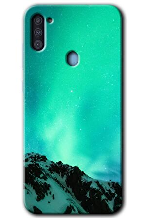 Galaxy A11 Kılıf HD Desen Baskılı Arka Kapak - Aurora 
