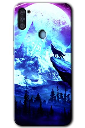 Galaxy A11 Kılıf HD Desen Baskılı Arka Kapak - Mega Kurt 
