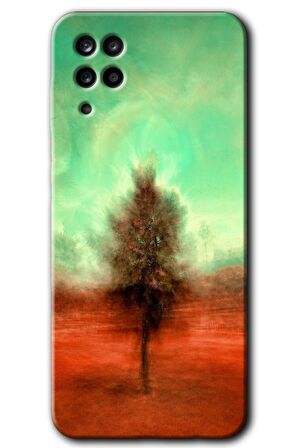 Galaxy A12 Kılıf HD Desen Baskılı Arka Kapak - Outlines Paint 