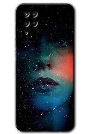 Galaxy A12 Kılıf HD Desen Baskılı Arka Kapak - Karanlık Kadın 