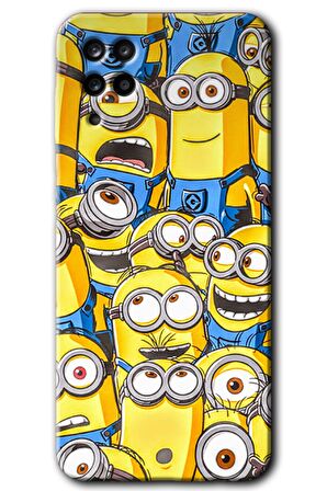 Galaxy A12 Kılıf HD Desen Baskılı Arka Kapak - Minion Ordusu 