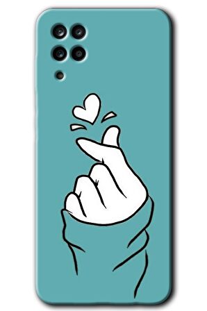 Galaxy A12 Kılıf HD Desen Baskılı Arka Kapak - Mutluluk 
