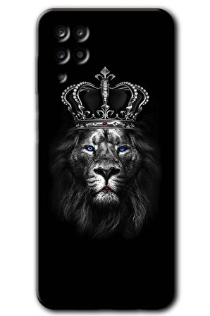 Galaxy A12 Kılıf HD Desen Baskılı Arka Kapak - King Lion 