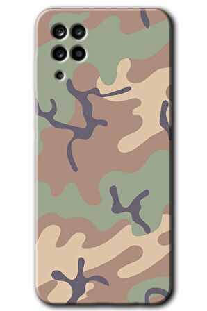 Galaxy A12 Kılıf HD Desen Baskılı Arka Kapak - Kamuflaj 29 