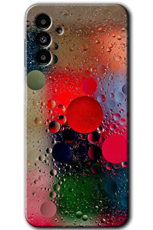 Galaxy A13 5G Kılıf HD Desen Baskılı Arka Kapak - Wet Bubbles 