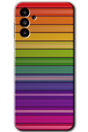 Galaxy A13 5G Kılıf HD Desen Baskılı Arka Kapak - Colorful Lines 
