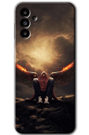 Galaxy A13 5G Kılıf HD Desen Baskılı Arka Kapak - Wings of Power 
