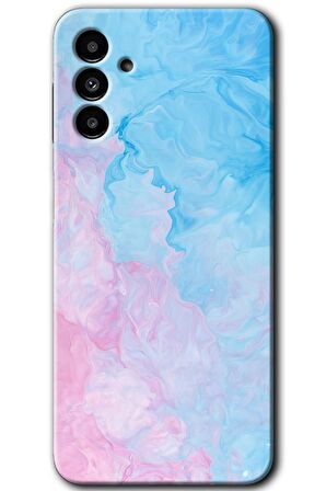 Galaxy A13 5G Kılıf HD Desen Baskılı Arka Kapak - Blue Art 